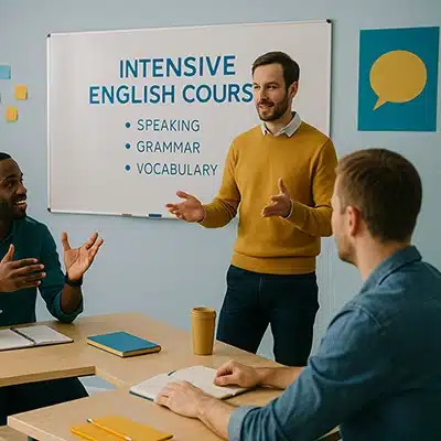 Englisch Intensivkurse Erwachsene thumb Ein erwachsener Mann, der in einem Intensivkurs bei Leipzig Englisch schnell Englisch erlernt