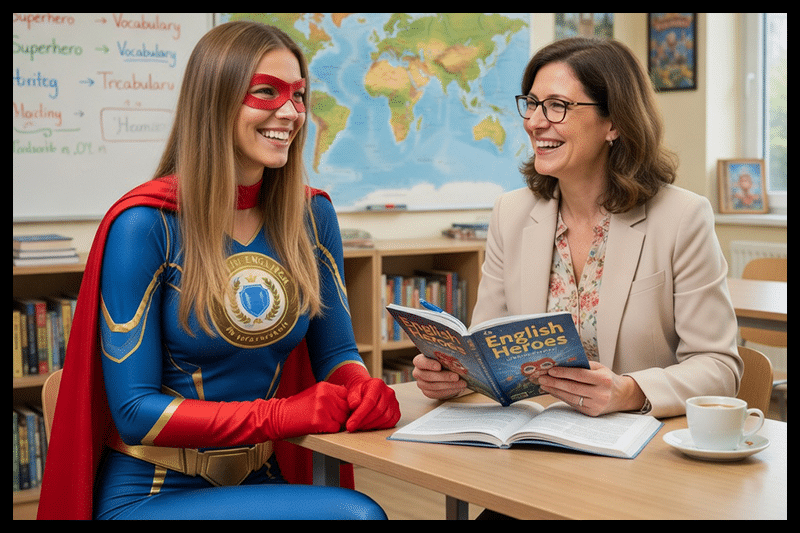 Privatunterricht in Englisch in Leipzig (black) Junge Deutsche lernt Englisch in einem Einzelunterricht in Leipzig