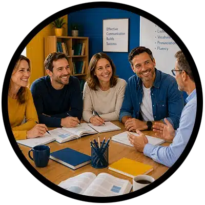 Englischkurs für Erwachsene Erwachsene, die an der Leipzig English Sprachschule Englisch lernen