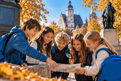 Englisch-Herbstcamp in Leipzig Kinder lernen Englisch im Herbstcamp in Leipzig