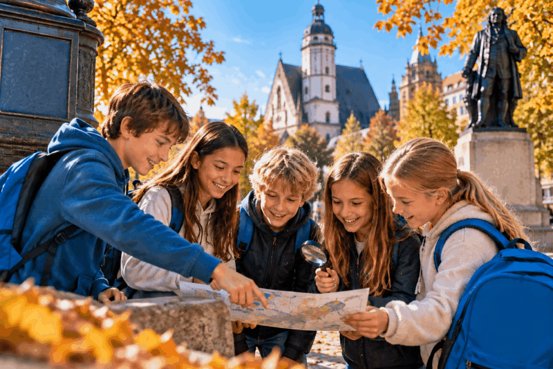 Englisch-Herbstcamp in Leipzig Kinder lernen Englisch im Herbstcamp in Leipzig