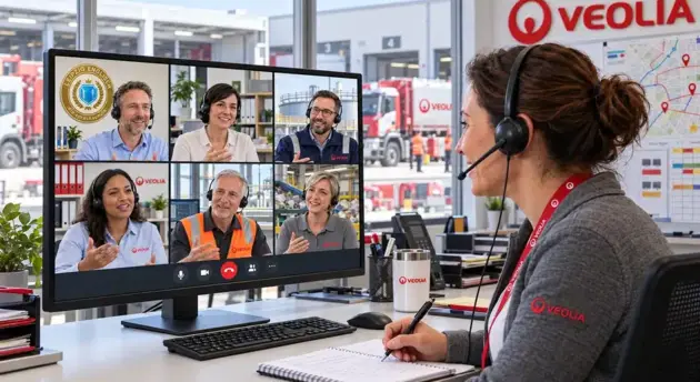 Veolia teams in online English training Veolia teams in online English training